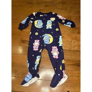 Care Bears Sleepsuit Pajamas 18 Month Footie Blue